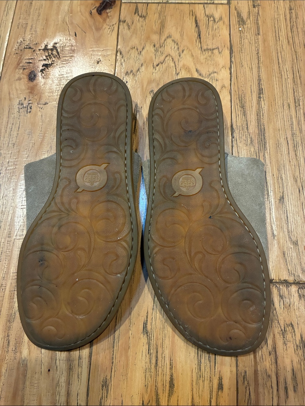 Born Brown Suede Slide Sandals for Women - size 8 - Picture 2 of 4